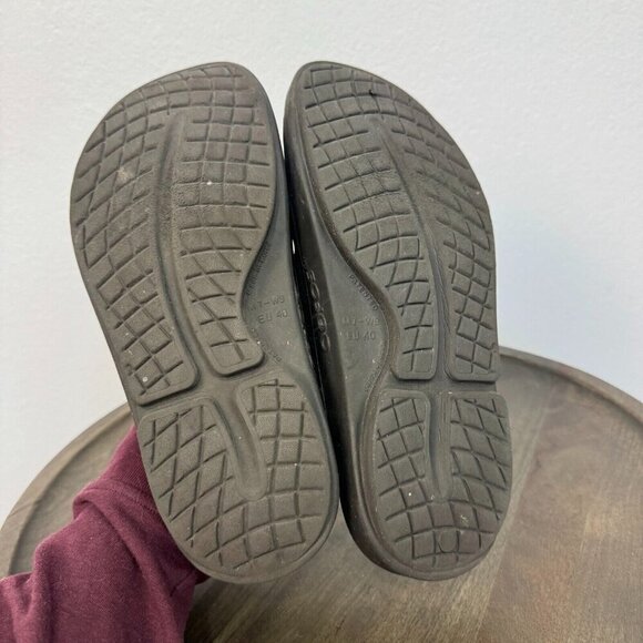 Oofos Ooahh Unisex Black Slide Comfort Sport Recovery Slip On Sandals M7/W9 - Picture 9 of 11